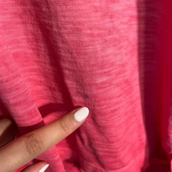 PINK Victoria’s Secret Pink Distressed Long Sleeve Logo T-Shirt Medium - Picture 4 of 7